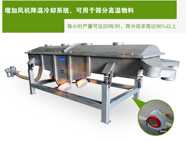 風(fēng)冷式直線篩分機(jī)特點